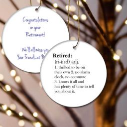 Retired Definition Plaque: Engraved Gift Collection