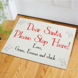 Santa Stop Here Doormat