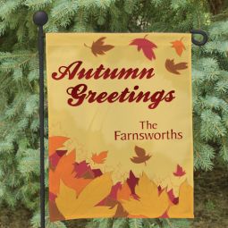 Autumn Greetings Garden Flag