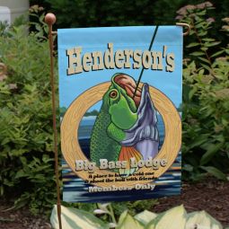 Big Bass Lodge Garden Flag