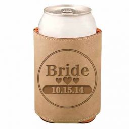 Bride Stamp Leather Beverage Holder