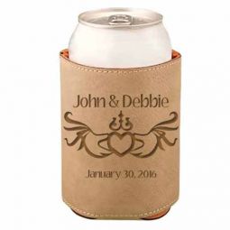 Claddagh Leather Beverage Holder S1