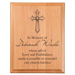 Cross Memory Plaque