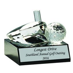 Crystal Golf Ball & Club Award