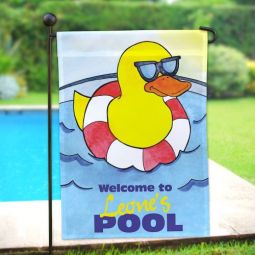 Duck Pool Garden Flag