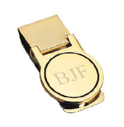 Gold Round Money Clip