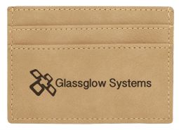 Light Brown Leatherette Money Clip