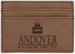 Dark Brown Leatherette Money Clip