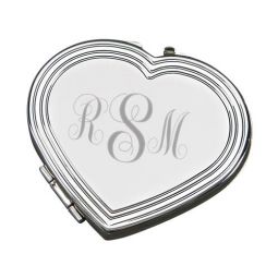 Monogram Heart Compact Mirror