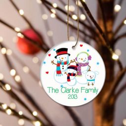 Snowman Family Ornament