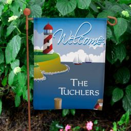 Lighthouse Welcome Garden Flag