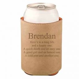 Message Leather Beverage Holder
