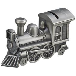 Pewter Train Piggy Bank