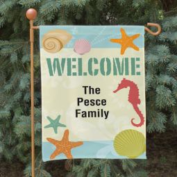 Seashells Garden Flag