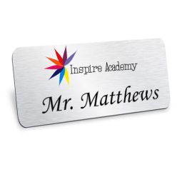 3x1.5 Silver Name Tag