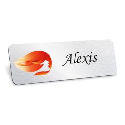 3x1 Silver Name Tag