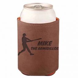 Softball Leather Beverage Holder