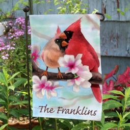 Spring Cardinal Garden Flag