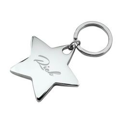 Script Star Key Chain