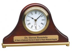 Rosewood Piano Finish Mantel Desk Clock