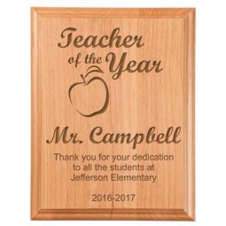 Teacher of the Year Plaque