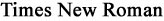 Times New Roman