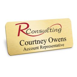 1.5 x 3 Brass Name Tag