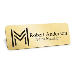 1x3 Brass Name Badge