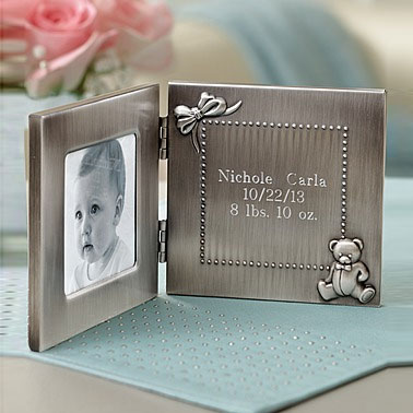 engraved baby photo frame