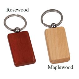 Wood Rectangle Key Chains