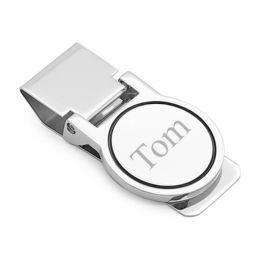 Silver Round Money Clip